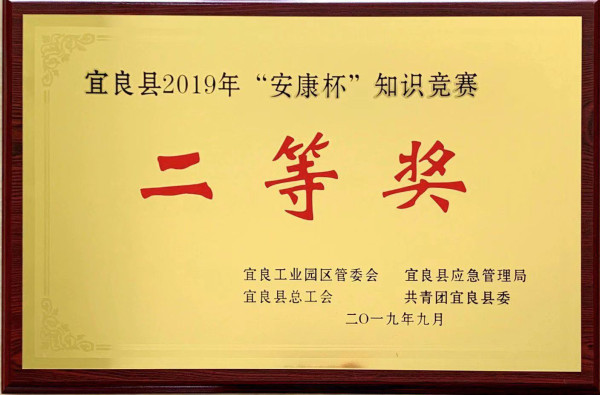 宜良紅獅榮獲宜良縣2019年“安康杯”知識(shí)競(jìng)賽二等獎(jiǎng)